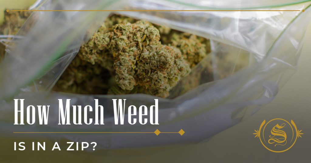 how much weed is a zip